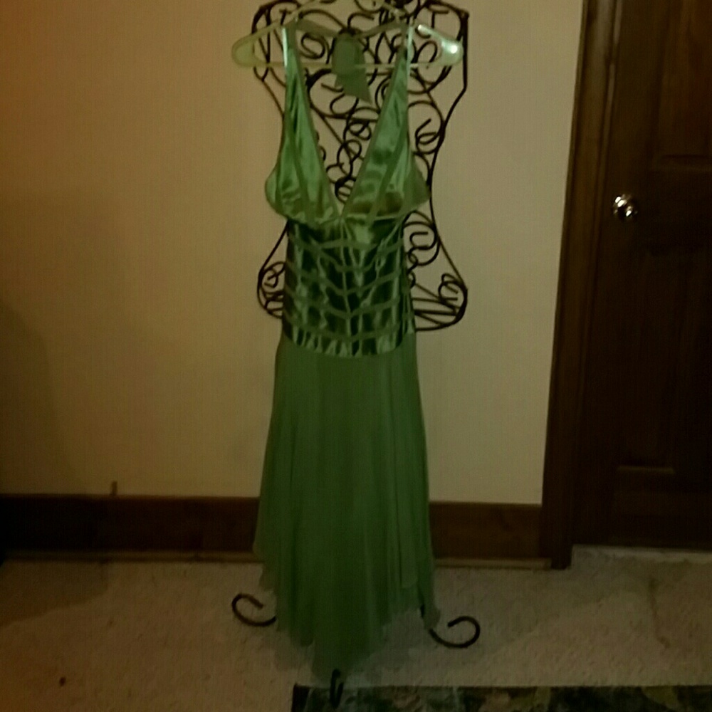 BCBG MaxAzria Signature Halter Evening Gown